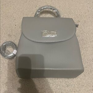 Chic Gray Women's Backpack Purse